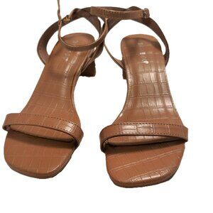 ❤️ 4/$20  Bamboo sandals Women's 6 / 36 Ankle straps Mauve tan neutral textured